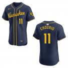 Brewers #11 Jackson Chourio Navy Stitched Jersey