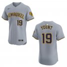 Brewers #19 Robin Yount Gray Stitched Jersey