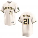 Brewers #21 Caleb Durbin Cream Stitched Jersey Brewers #21 Caleb Durbin Cream Stitched Jersey