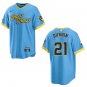 Brewers #21 Caleb Durbin Light Blue Stitched Jersey