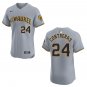 Brewers #24 William Contreras Gray Stitched Jersey