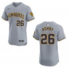 Brewers #26 Aaron Ashby Gray Stitched Jersey