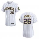 Brewers #26 Aaron Ashby White Stitched Jersey