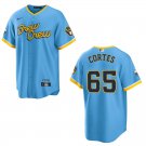 Brewers #65 Nestor Cortes Light Blue Stitched Jersey