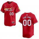 Cardinals #00 Custom Name And Number City Red Stitched Jersey