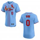 Cardinals #0 Masyn Winn Blue Stitched Jersey
