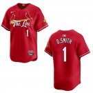 Cardinals #1 Ozzie Smith City Red Stitched Jersey