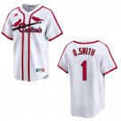 Cardinals #1 Ozzie Smith White Throwback Stitched Jersey