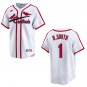 Cardinals #1 Ozzie Smith White Throwback Stitched Jersey