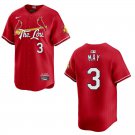 Cardinals #3 Dustin May City Red Stitched Jersey