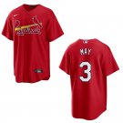 Cardinals #3 Dustin May Red Stitched Jersey