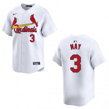 Cardinals #3 Dustin May White Stitched Jersey