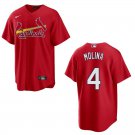 Cardinals #4 Yadier Molina Red Stitched Jersey