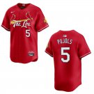 Cardinals #5 Albert Pujols City Red Stitched Jersey