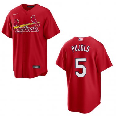 Cardinals #5 Albert Pujols Red Stitched Jersey