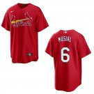 Cardinals #6 Stan Musial Red Stitched Jersey