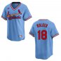 Cardinals #18 Jordan Walker Blue Throwback Stitched Jersey