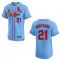 Cardinals #21 Lars Nootbaar Blue Stitched Jersey