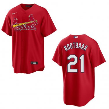 Cardinals #21 Lars Nootbaar Red Stitched Jersey