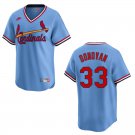 Cardinals #33 Brendan Donovan Blue Throwback Stitched Jersey