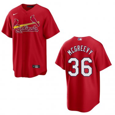 Cardinals #36 Michael McGreevy Red Stitched Jersey