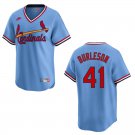Cardinals #41 Alec Burleson Blue Throwback Stitched Jersey