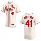Cardinals #41 Alec Burleson Cream Stitched Jersey