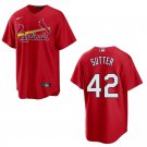 Cardinals #42 Bruce Sutter Red Stitched Jersey