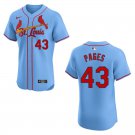 Cardinals #43 Pedro Pages Blue Stitched Jersey