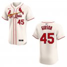 Cardinals #45 Bob Gibson Cream Stitched Jersey