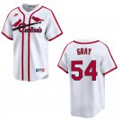 Cardinals #54 Sonny Gray White Throwback Stitched Jersey