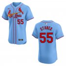 Cardinals #55 Ryne Stanek Blue Stitched Jersey