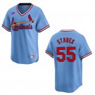 Cardinals #55 Ryne Stanek Blue Throwback Stitched Jersey
