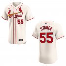 Cardinals #55 Ryne Stanek Cream Stitched Jersey