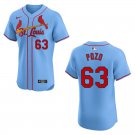 Cardinals #63 Yohel Pozo Blue Stitched Jersey