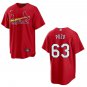 Cardinals #63 Yohel Pozo Red Stitched Jersey