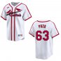Cardinals #63 Yohel Pozo White Throwback Stitched Jersey