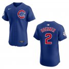 Cubs #2 Nico Hoerner Royal Blue Stitched Jersey