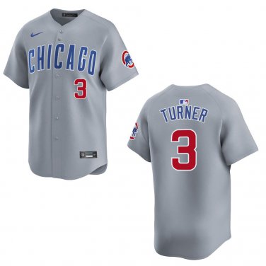 Cubs #3 Justin Turner Gray Stitched Jersey