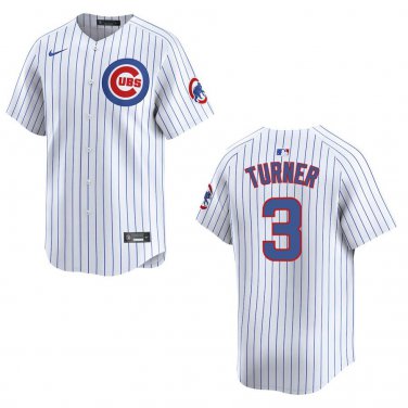 Cubs #3 Justin Turner White Stitched Jersey
