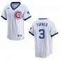 Cubs #3 Justin Turner White Throwback Stitched Jersey
