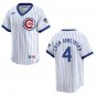 Cubs #4 Pete Crow-Armstrong White Throwback Stitched Jersey