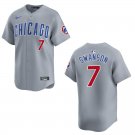 Cubs #7 Dansby Swanson Gray Stitched Jersey