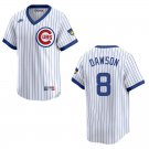 Cubs #8 Andre Dawson White Throwback Stitched Jersey