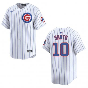 Cubs #10 Ron Santo White Stitched Jersey