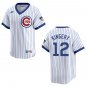 Cubs #12 Scott Kingery White Throwback Stitched Jersey