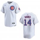 Cubs #14 Ernie Banks White Stitched Jersey