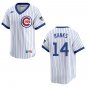Cubs #14 Ernie Banks White Throwback Stitched Jersey