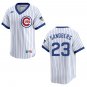 Cubs #23 Ryne Sandberg White Throwback Stitched Jersey