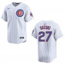 Cubs #27 Seiya Suzuki White Stitched Jersey